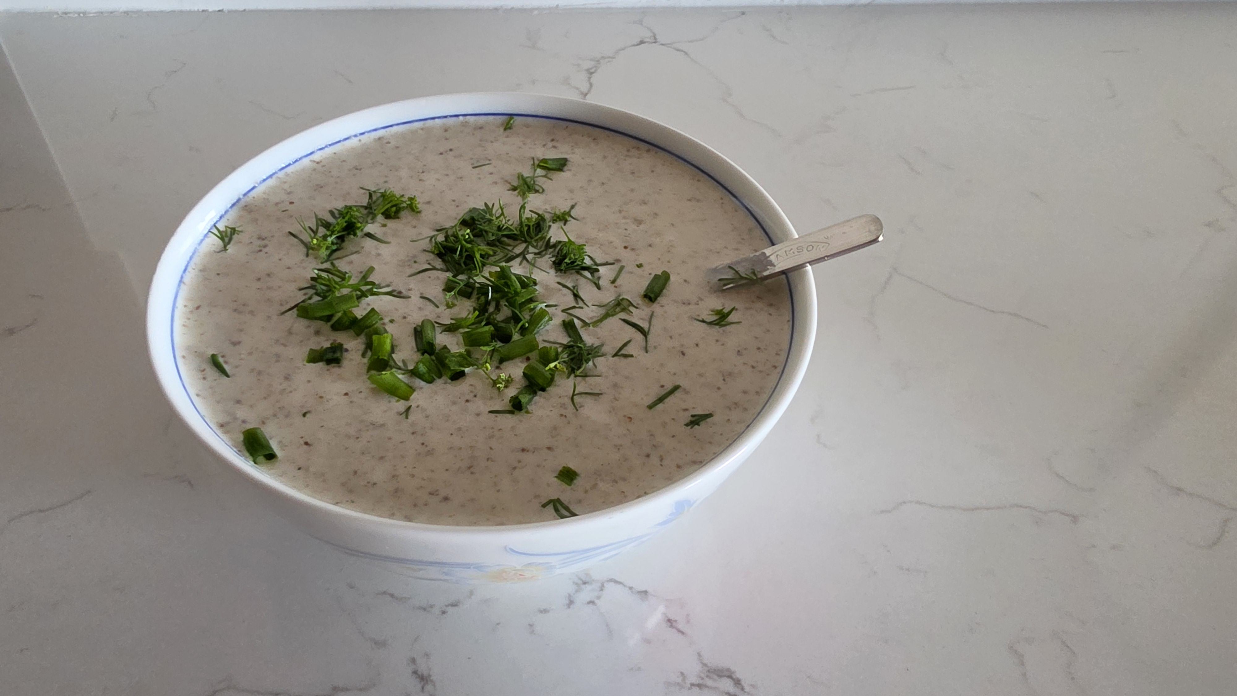 Savory Garden Protein Bowl topped with fresh cilantro and green onions